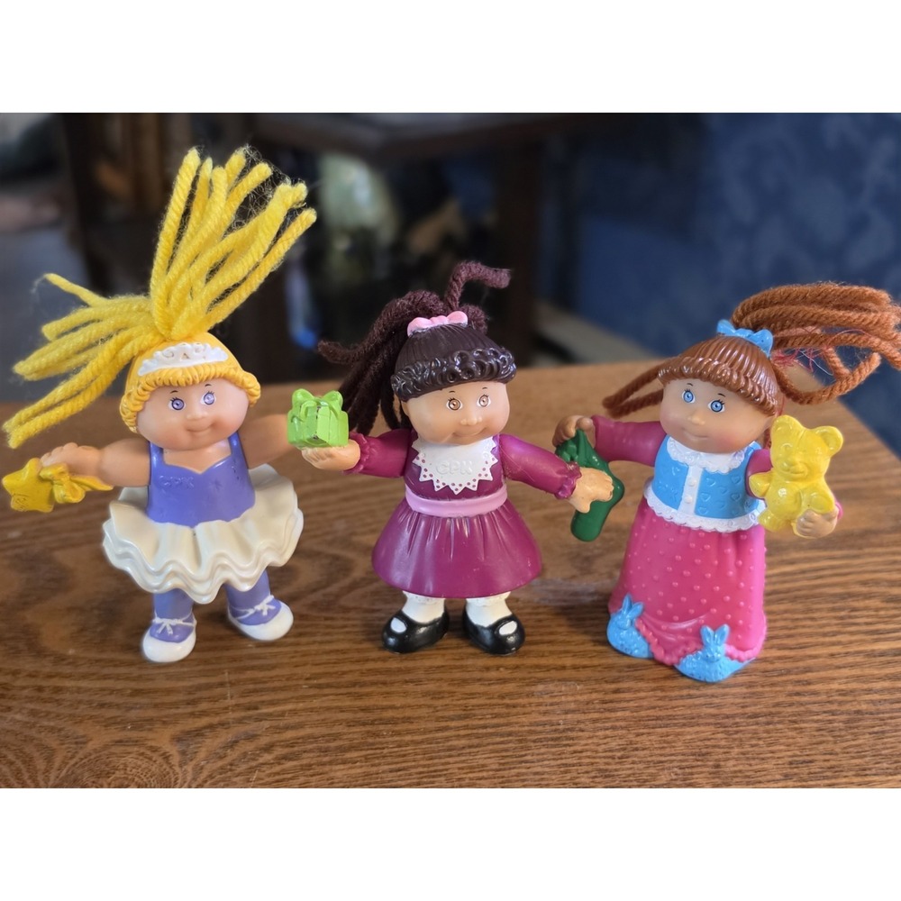 Cabbage Patch Kids Lot of 3 Vintage McDonalds Happy Meal Toy 1992 Good Condition